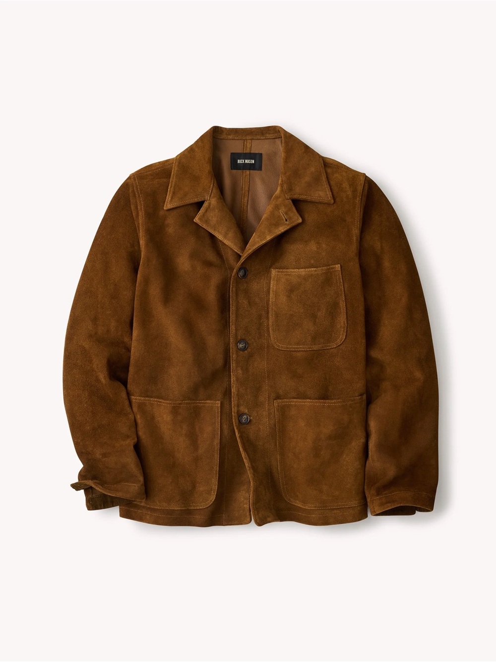 Buck Mason Brown Suede Rambler Chore Jacket